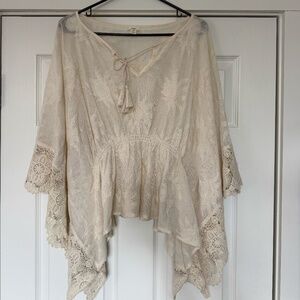 Anthropologie boho lace top